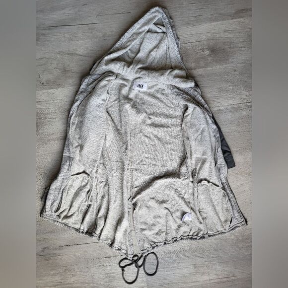 JACK by BB Dakota size XS Dark & Light Gray Hooded Sweater-Jacket - Picture 2 of 4